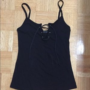Boohoo Petite Lace-Up Tank
